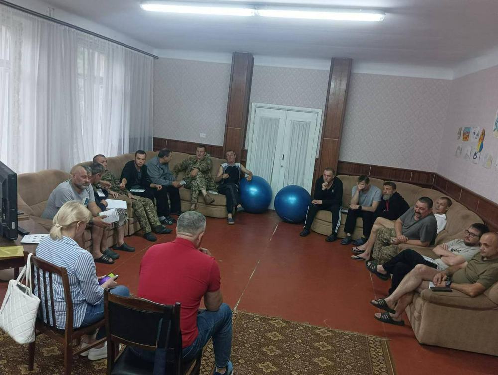 Volunteers at a meeting